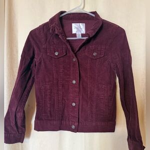 Corduroy Jacket by White Fawn, Women’s Junior’s size Large Red Burgundy Jacket